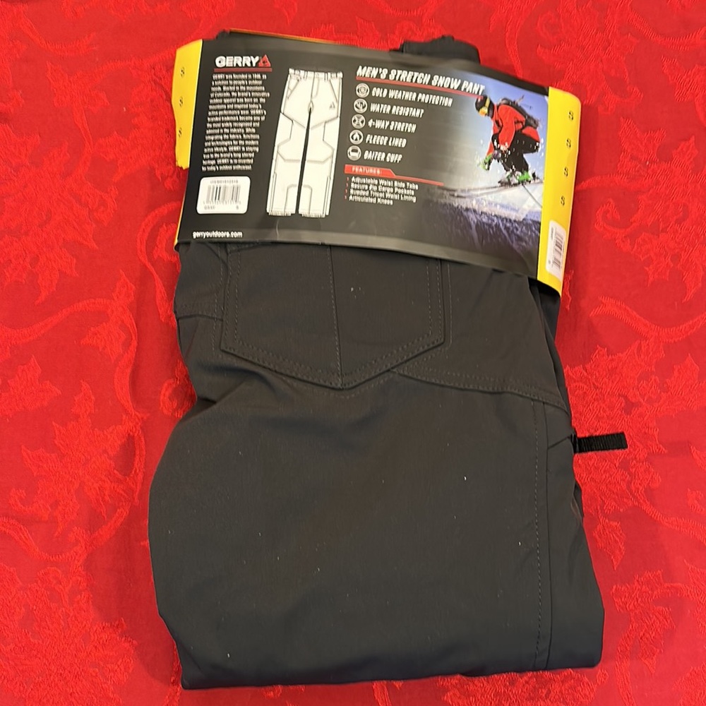 Gerry Men's stretch Snow Pant fleece lined water resistant dark grey NWT - Picture 4 of 6